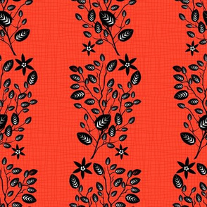 Orange Floral Pattern