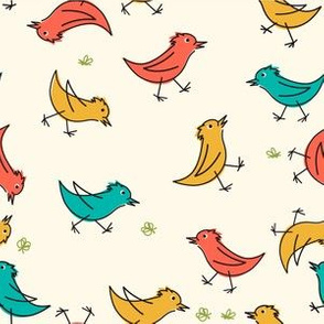 Retro Cartoon Birds