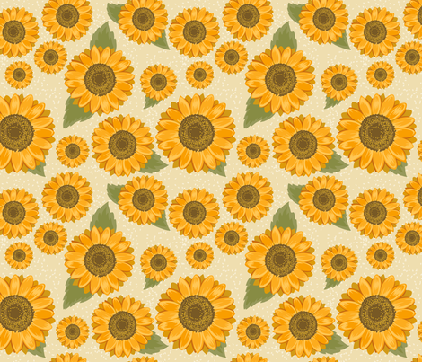 Sunflower Pattern fabric by diane555 on Spoonflower - custom fabric