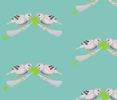 a birdie fabric by marimuc on Spoonflower - custom fabric