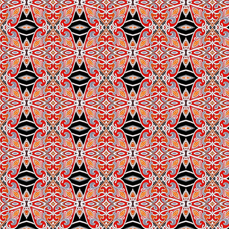 Fleur des Criss Cross Hot Diamond Star Patches fabric by edsel2084 on Spoonflower - custom fabric