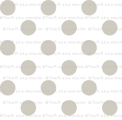 polka dots beige and white