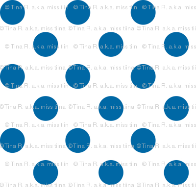 polka dots blue and white