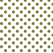 polka dots olive green and white