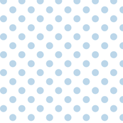 polka dots powder blue and white