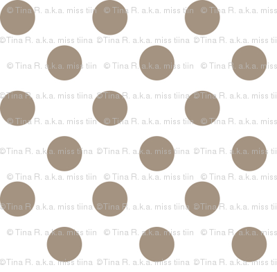 polka dots tan and white