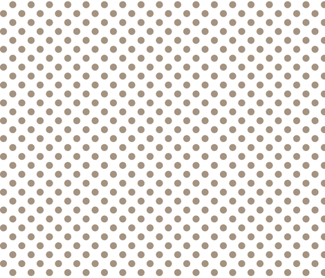 polka dots tan and white fabric by misstiina on Spoonflower - custom fabric
