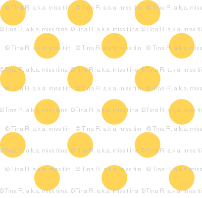polka dots yellow and white
