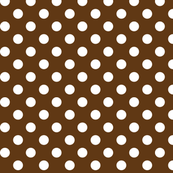 polka dots 2 brown and white