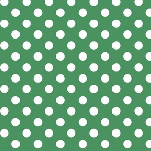 polka dots 2 green and white