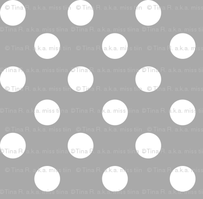 polka dots 2 grey and white