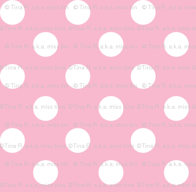 polka dots 2 light pink and white