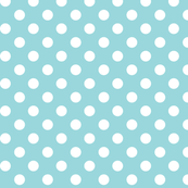 polka dots 2 teal and white