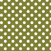 polka dots 2 olive green and white