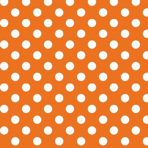 polka dots 2 orange and white