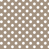 polka dots 2 tan and white
