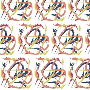 Floral Movement Matisse White Background