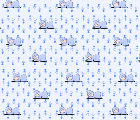 Baby Boy Blue fabric by kiniart on Spoonflower - custom fabric
