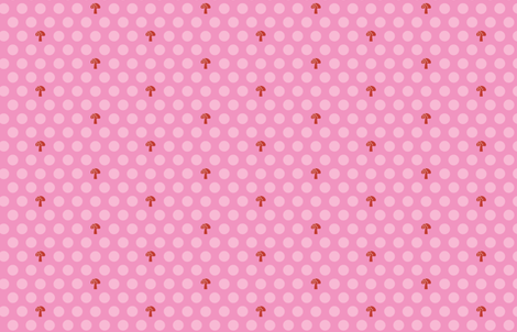 Woodland Mushroom Dots Candy fabric by emma_smith on Spoonflower - custom fabric
