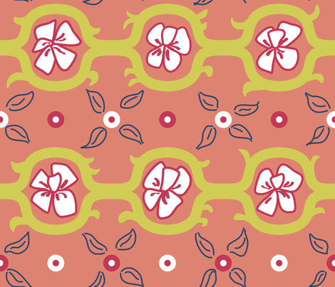 Bonjour Mlle Violet! fabric by voici_eline on Spoonflower - custom fabric