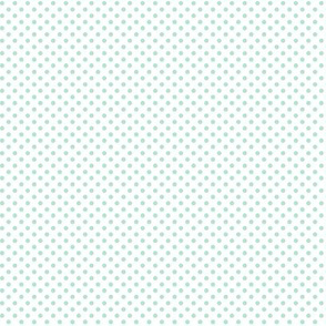 mini polka dots mint green and white