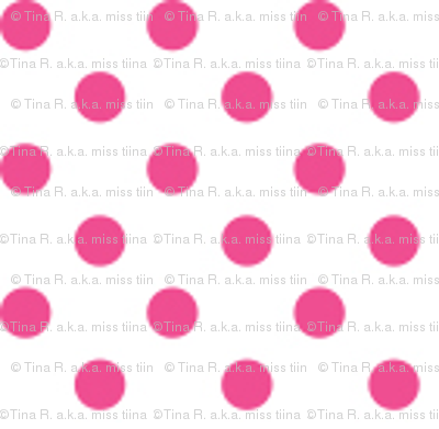 mini polka dots dark pink and white