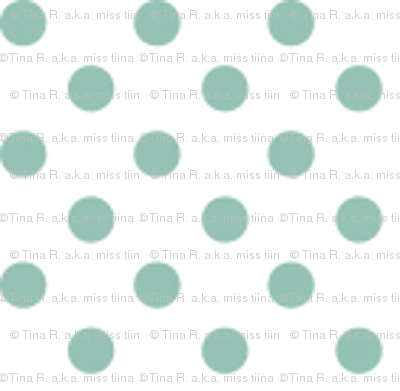 mini polka dots faded teal and white