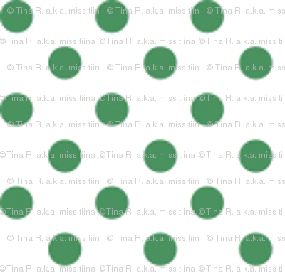 mini polka dots green and white