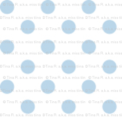 mini polka dots powder blue and white