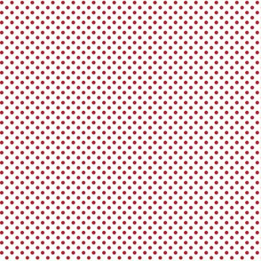 mini polka dots red and white