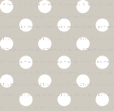 mini polka dots 2 beige and white