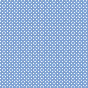 mini polka dots 2 cornflower blue and white