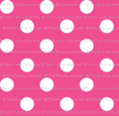 mini polka dots 2 dark pink and white