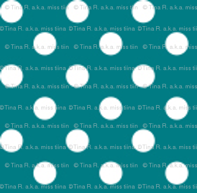 mini polka dots 2 dark teal and white