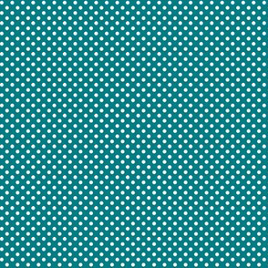 mini polka dots 2 dark teal and white
