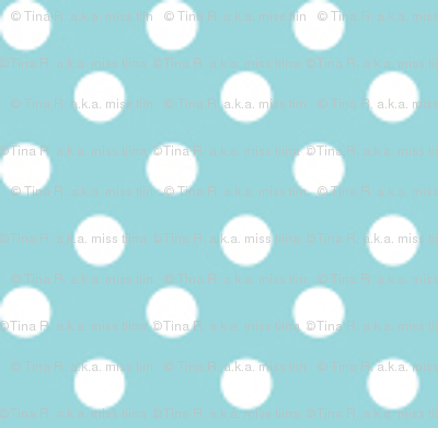 mini polka dots 2 teal and white