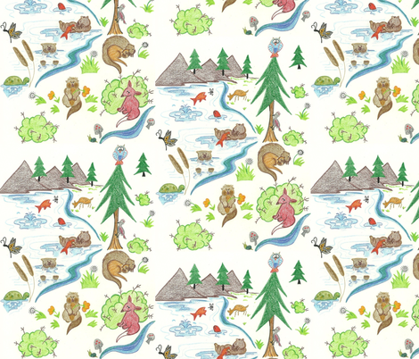 Otterly Fun fabric by kbexquisites on Spoonflower - custom fabric