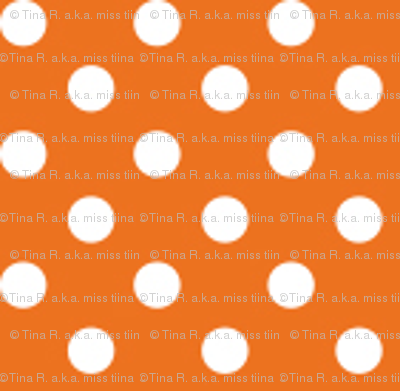 mini polka dots 2 orange and white
