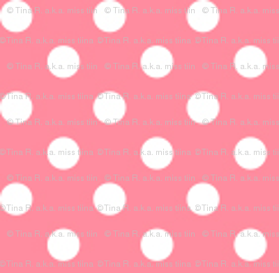 mini polka dots 2 pretty pink and white