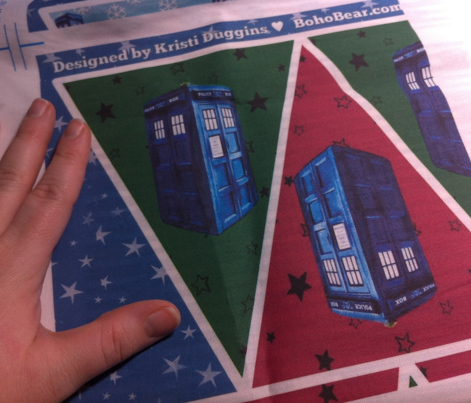 Doctor Who Inspired Christmas TARDIS Easy No-Sew Bunting