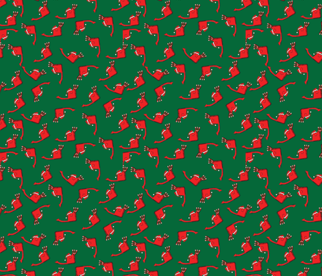 Holiday Devil Green fabric by wendysheridan on Spoonflower - custom fabric
