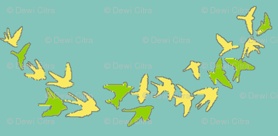 flocks in scallops- light teal