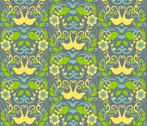 Love Birds! fabric by jenniferfranklin on Spoonflower - custom fabric