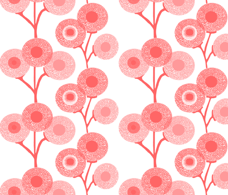 Pink Grapefruit Puffs fabric by weatherkim on Spoonflower - custom fabric