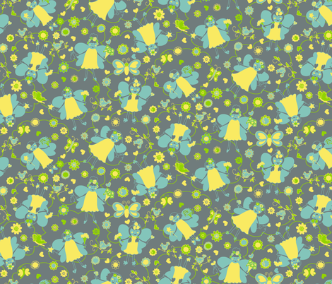 Flights of Fairies fabric by beebumble on Spoonflower - custom fabric