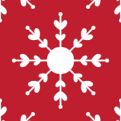 christmas snowflakes on red