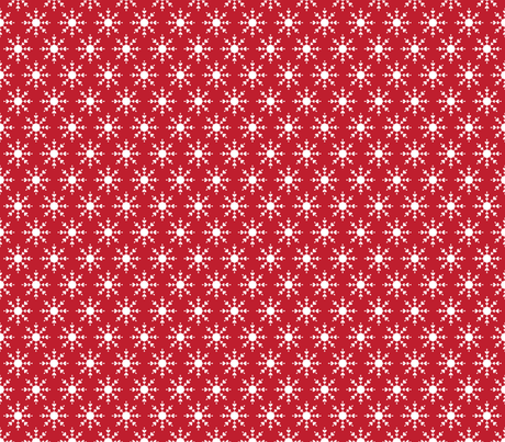 christmas snowflakes on red fabric by misstiina on Spoonflower - custom fabric