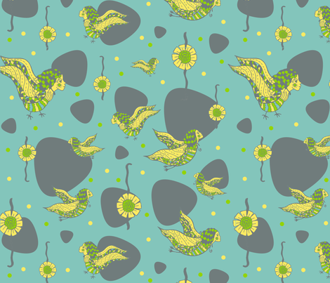 Fancy flight for fancy birds fabric by fantazya on Spoonflower - custom fabric