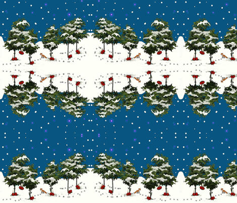 Christmas Woodland fabric by heavenly_lotus on Spoonflower - custom fabric