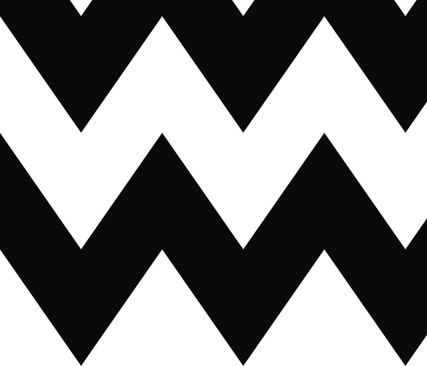 chevron xl black and white fabric by misstiina on Spoonflower - custom fabric